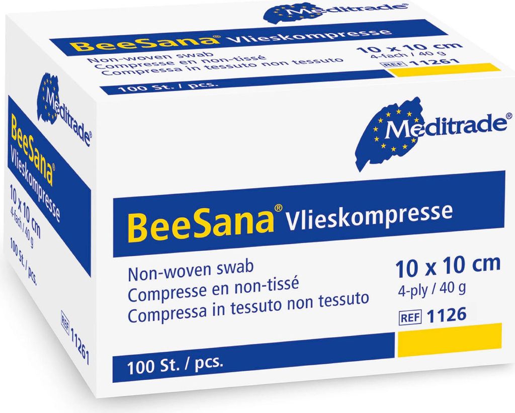 Meditrade Vlies-Kompressen BeeSana 10 cm x 10 Produktbild 