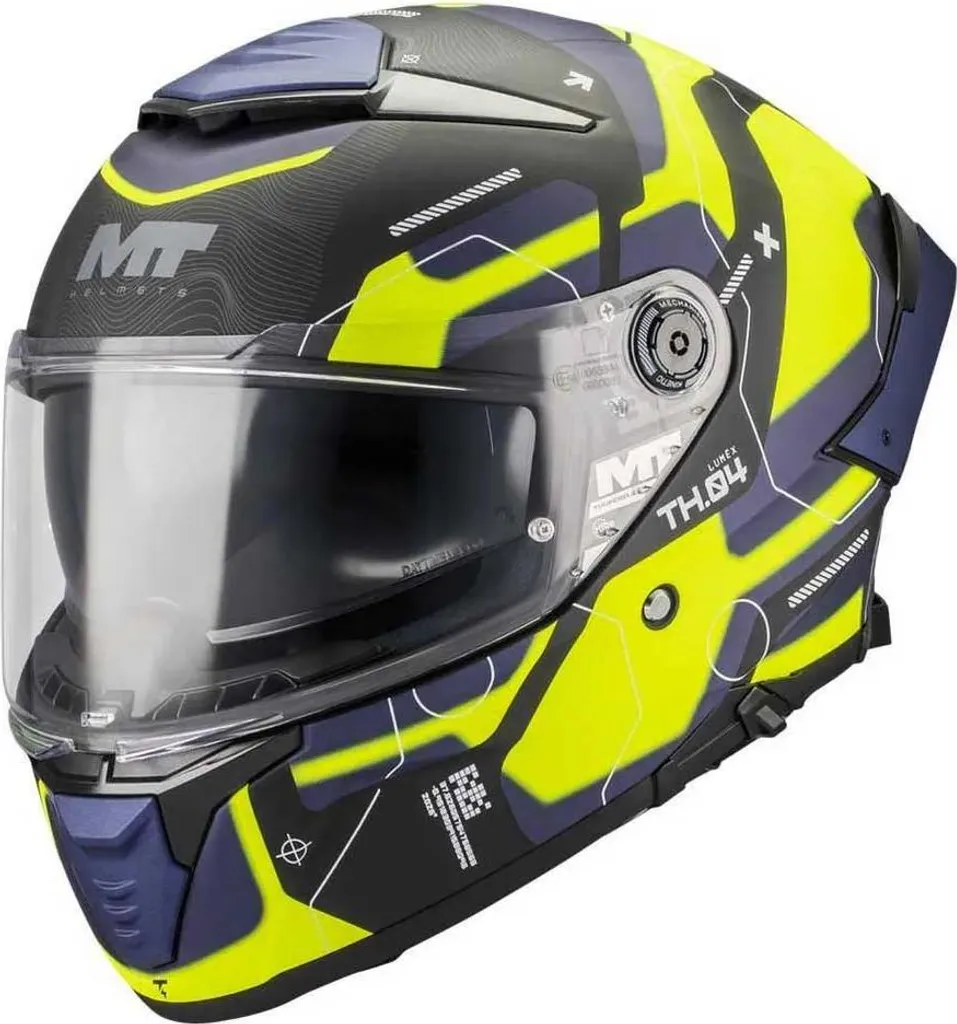 Casque moto intégral Thunder 4 SV Lumex Noir Mat avec visière solaire M