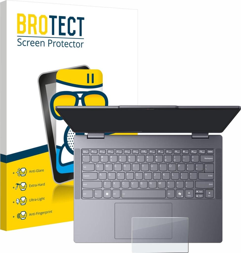 BROTECT Entspiegelungs Schutzglas für Lenovo IdeaPad 5 2-in-1 14" Touchpad Schutzfolie Panzer Folie Glas Display Schutz matt