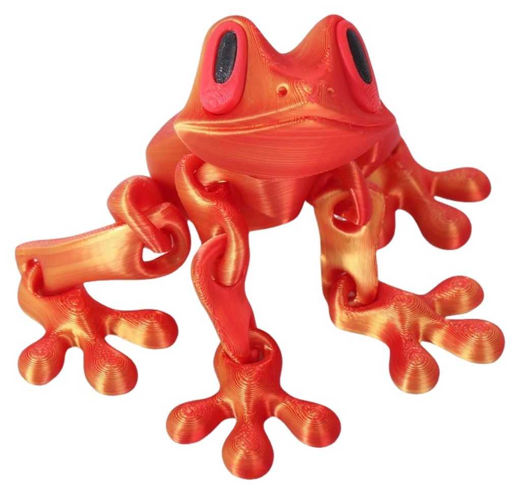 3D-gedruckter magnetischer Frosch, Spielzeug mit beweglichen Gelenken, Frosch-Kühlschrankmagnet, bewegliche Froschfigur, Dekoration, Ornament