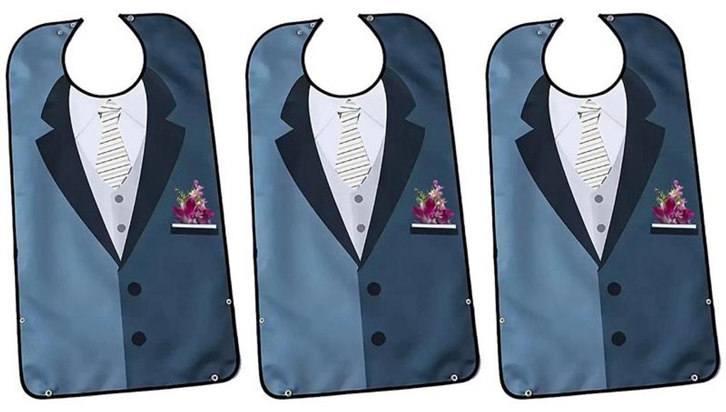 Erwachsenen-Lätzchen 3er Set wasserdicht Polyester Produktbild 