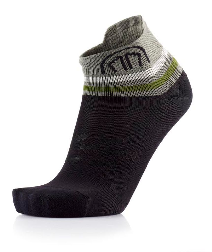 SIDAS Run Anatomic Light Ankle - Laufsocken - Black/Dark Grey Black/Dark Grey 45