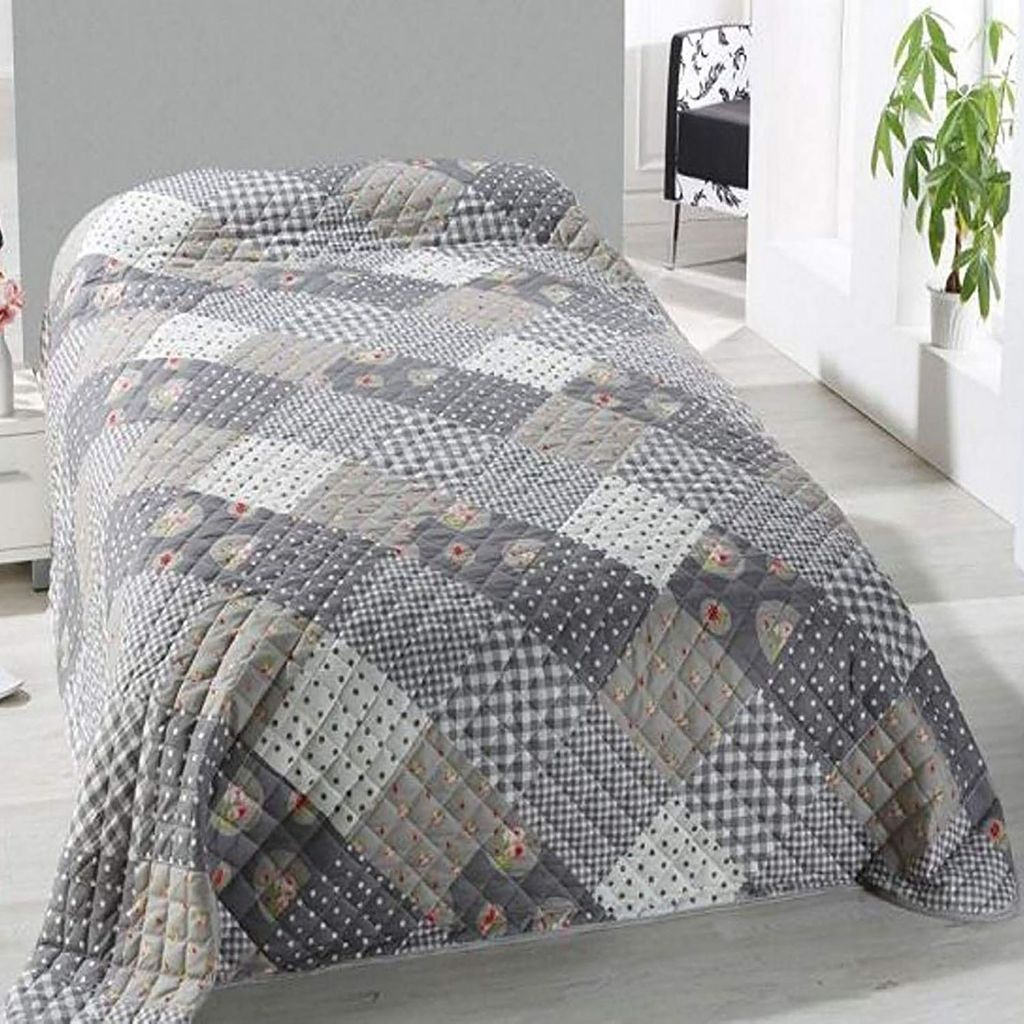 XXL Bettüberwurf Florida Tagesdecke Sofaüberwurf gesteppt und wattiert 240x220cm 