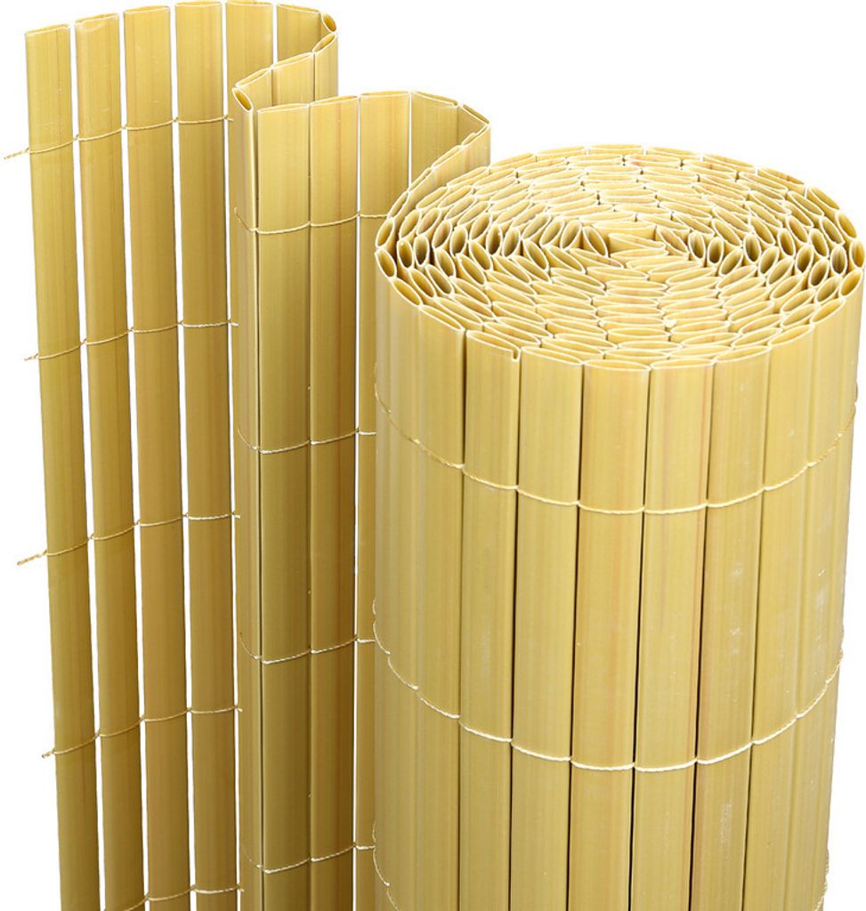 Jopassy Sichtschutzmatte PVC Sichtschutzzaun Bambus Windschutz fur Garten Balkon und Terrasse 100x900cm