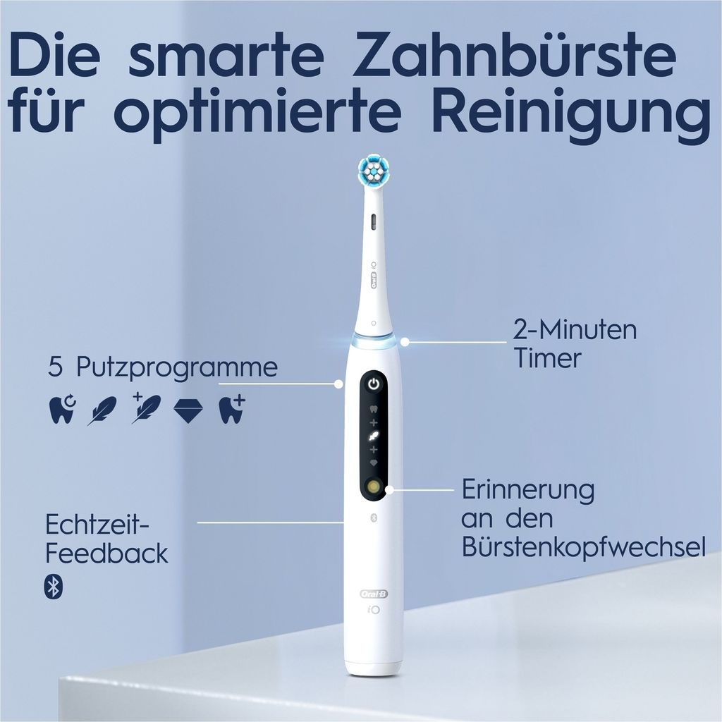 Oral-B iO Series 5 Elektrische Zahnbürste, Reiseetui, Quite Produktbild 4
