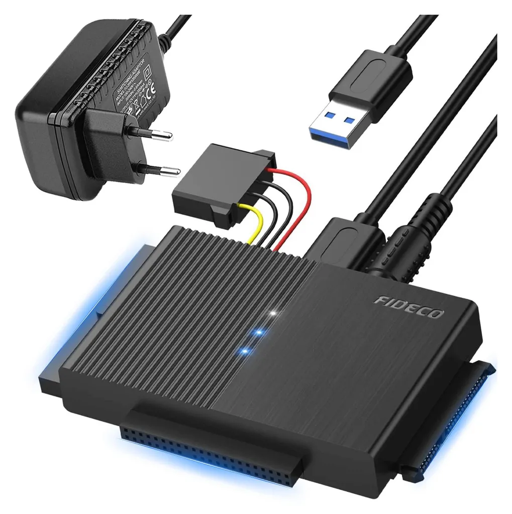 Adattatore USB A IDE/S-ATA Per Dischi Da 2.5 E 3.5 Pollici – KesCom 22100a