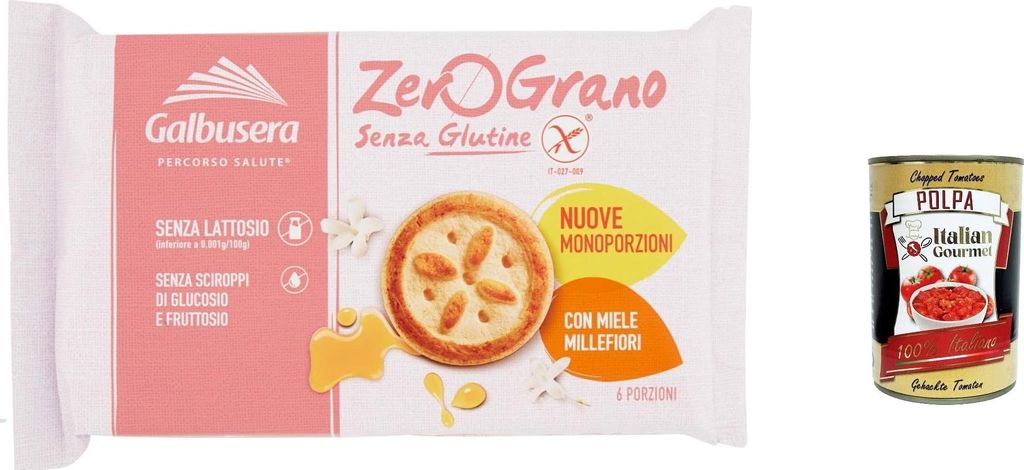 3x Galbusera ZeroGrano Gluten free biscuits biscotti senza glutine, glutenfrei, laktosefreie Kekse mit Wildblumenhonig, 220g