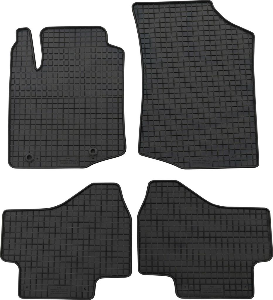 für Toyota Aygo ab 07/2014 Passform Fußmatten PETEX Gummimatten 4-teilig schwarz Allwettermatten Gummifußmatten