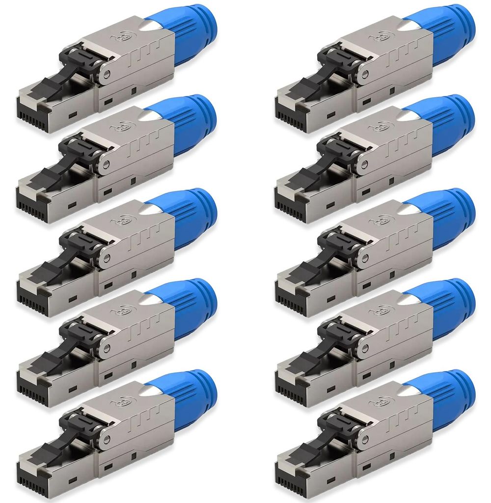 NEXMEX 10x Netzwerkstecker Cat 8 CAT8.1 RJ45 Stecker Produktbild 