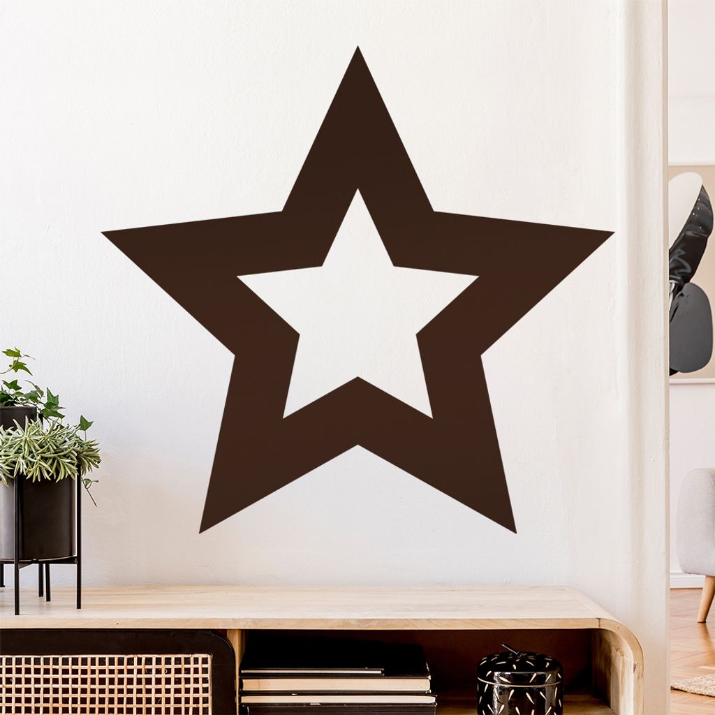 Stern Sterne Star Wandtattoo Wandaufkleber Wall Sticker - Dekoration, Küche, Wohnzimmer, Schlafzimmer, Badezimmer