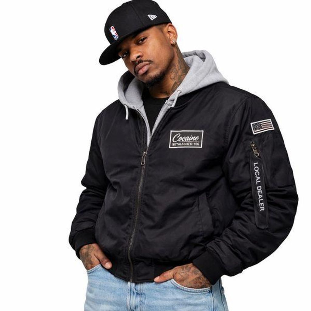 Cocaine Life MA-1 Jacket Black size 2XL