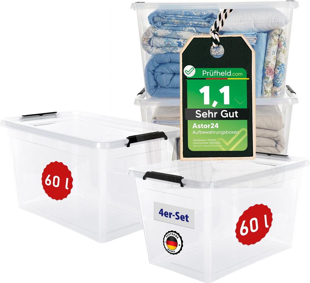 Aufbewahrungsbox 4er Set 60 Liter Produktbild 