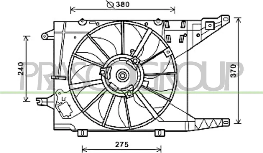 Ventilateur de radiateur pour réparer le refroidissement Logan Sandero