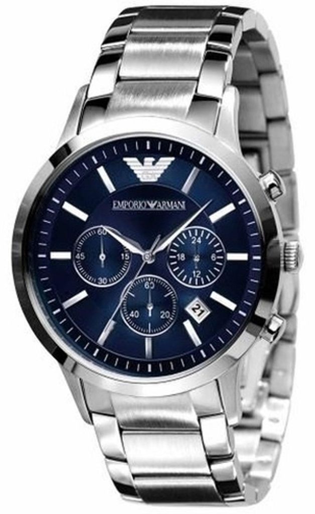 Emporio Armani AR2448 Uhr Herrenuhr Edelstahl Datum silber Produktbild 