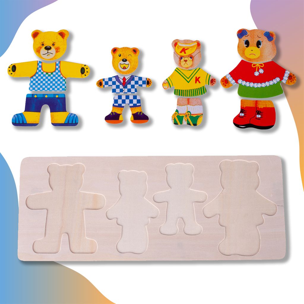 Malplay Pädagogisches Verkleidungsrätsel "Teddybär Anziehen Produktbild 7