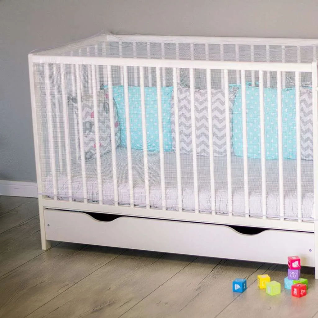Moustiquaire pour lit d'enfant Akuku blanc - Protection maille fine bébé