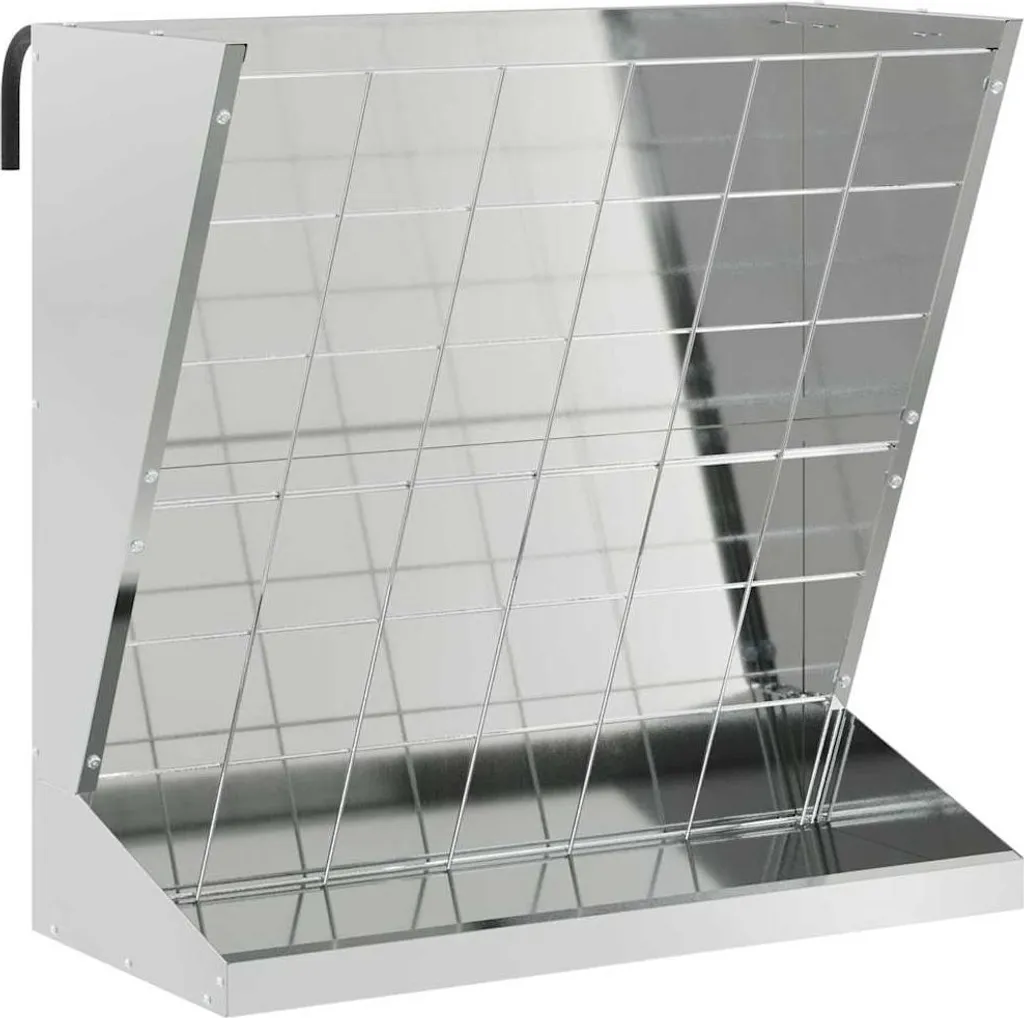 Mangiatoia Fieno Zincata Argento 71 cm - Ideale per Capre e Pecore