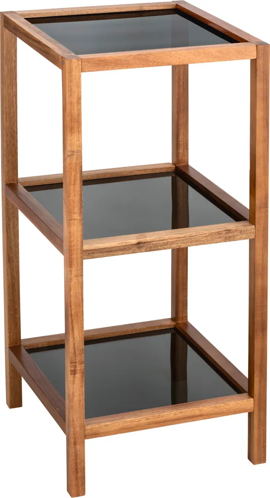 Étagère en bois d'acacia WENKO Fondi avec 3 bacs de rangement