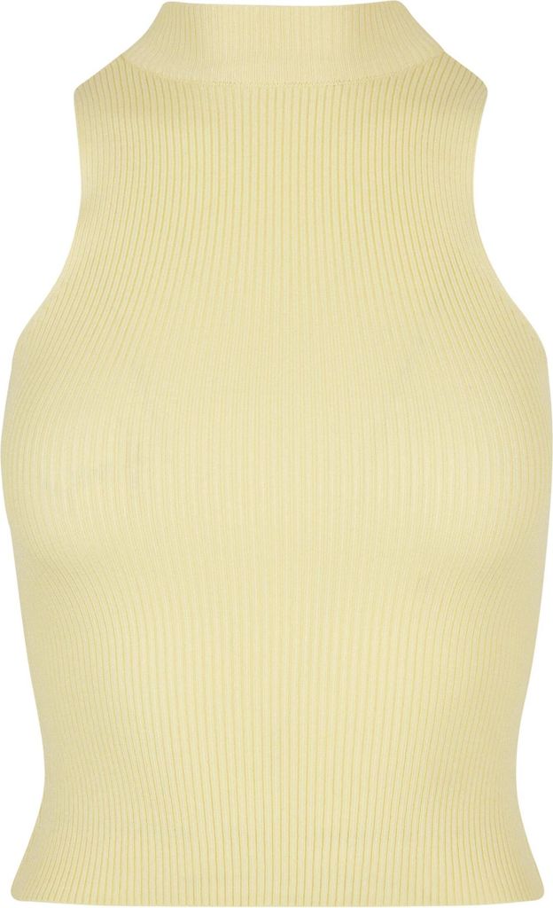 Urban Classics Ladies - Rib Knit Turtleneck Top gelb - 4XL