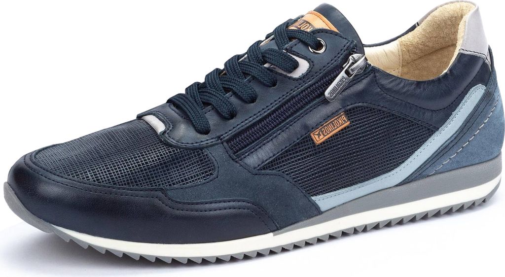 Pikolinos Herren Sneaker Leder Slipper Reißverschluss Liverpool M2A-6292C1, Größe:45 EU, Farbe:Blau