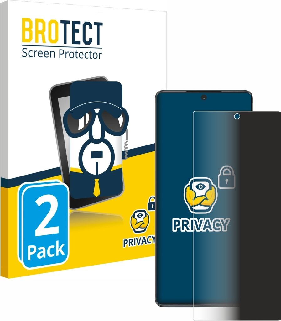 2x BROTECT Sichtschutzfolie für Motorola Moto G85 Anti-Spy Privacy Sichtschutz Blickschutz Folie Blaulicht-Schutz