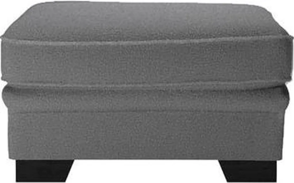 Pouf rond Teddy Granite et Noir - Tabouret bas design pour le salon