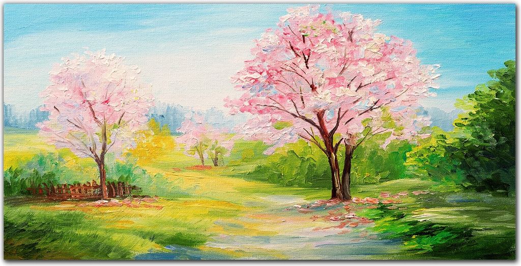 Coloray Küchenrückwand 140x70 Spritzschutz aus Glas - Malerei Sträucher