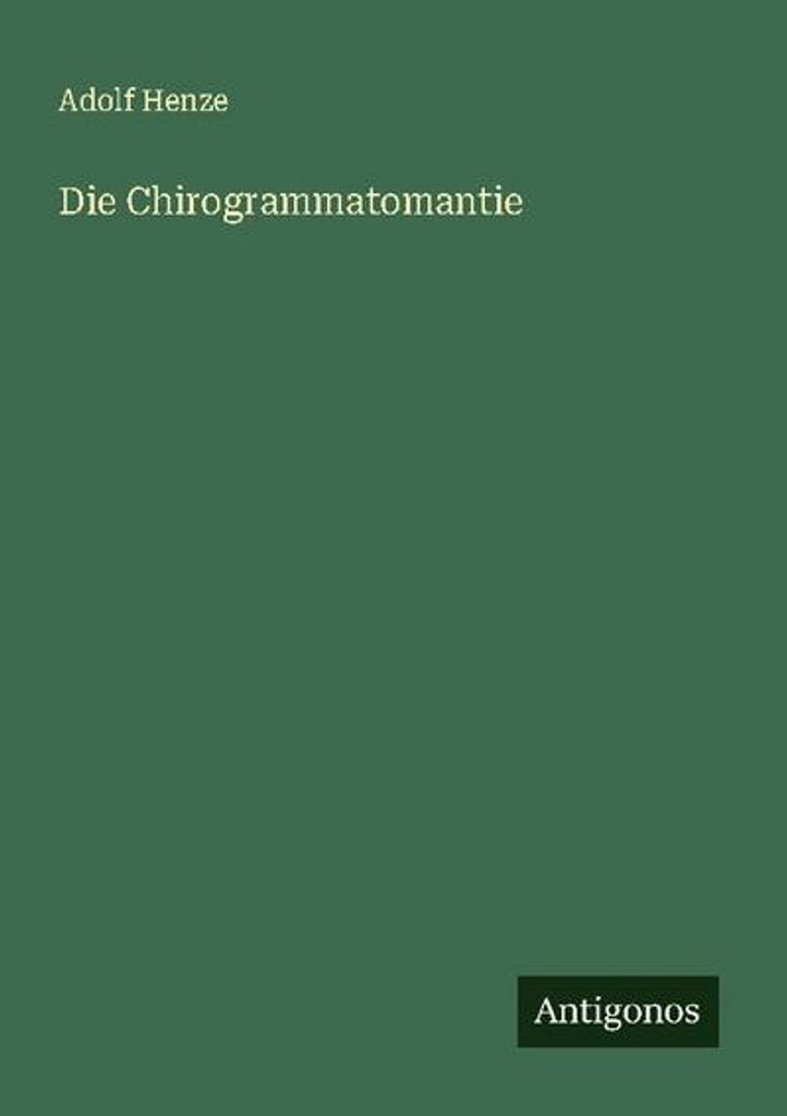 Die Chirogrammatomantie