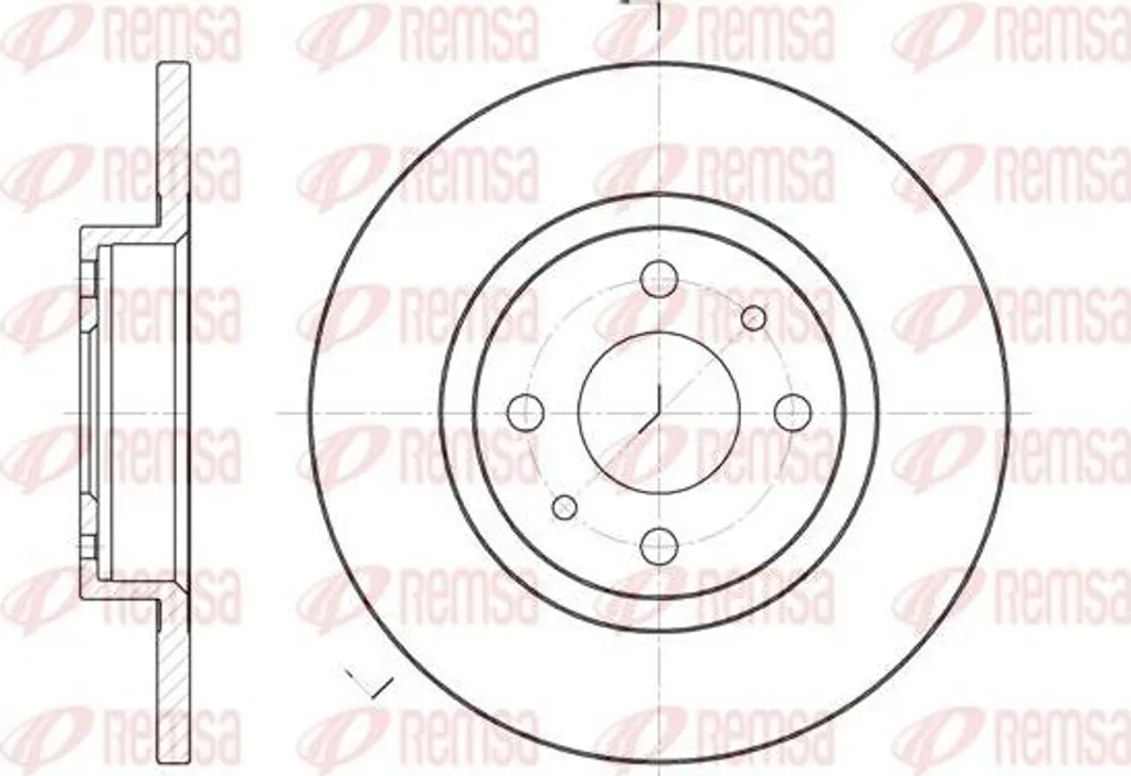 Disque de Frein REMSA 6191.00 Anti-Vibration pour Fiat et Lancia Y10
