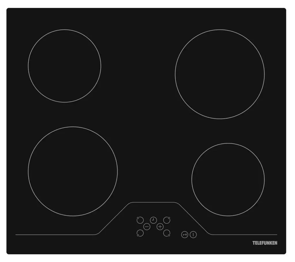 Plaque de cuisson 4 foyers Telefunken 6kW minuterie et touches tactiles