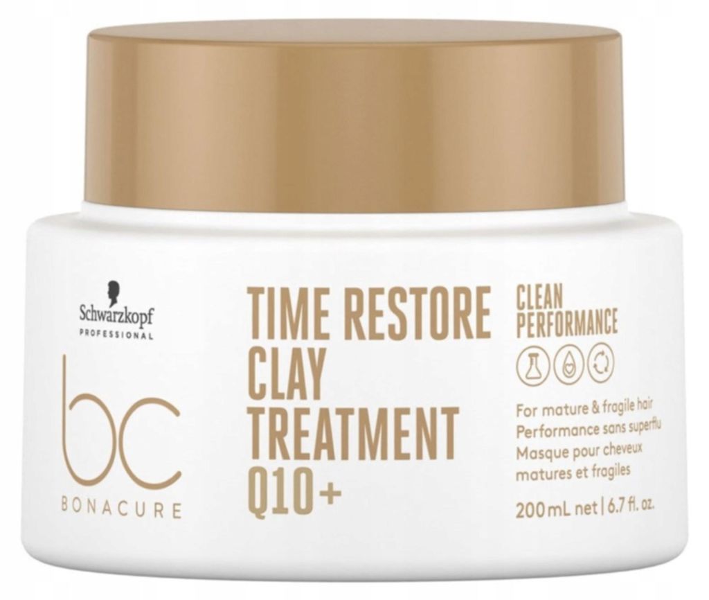 Schwarzkopf Professional BC Bonacure Time Restore Clay Treatment Q10+ nährende Maske für reifes Haar 200 ml