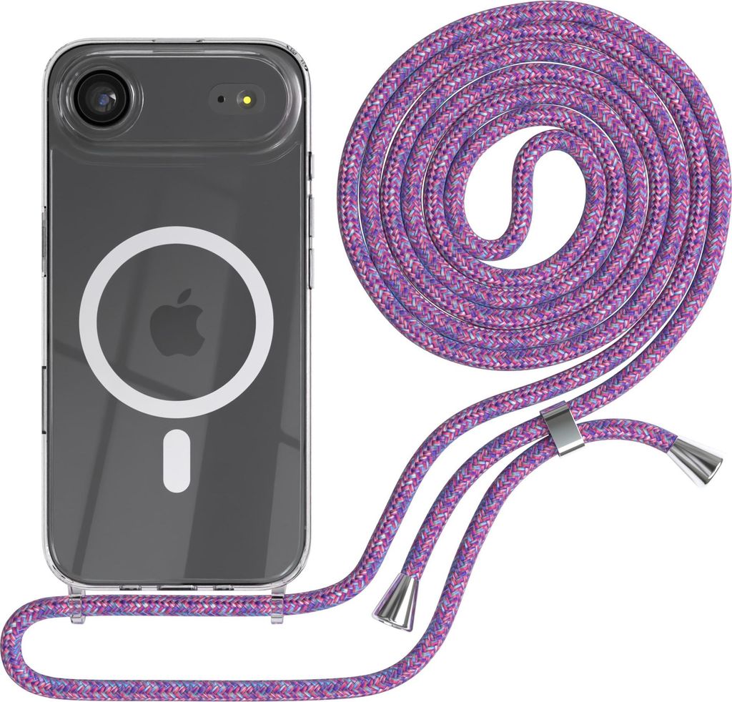 EAZY CASE - Handykette kompatibel mit Apple iPhone Air, Kette zum Umhängen, Handyhülle stoßfest, Silikonhülle mit Band, Transparente Hülle, Ba...