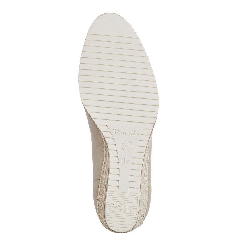 Tamaris Damen Pumps Lack Metallic Keilabsatz Bastoptik Produktbild 5