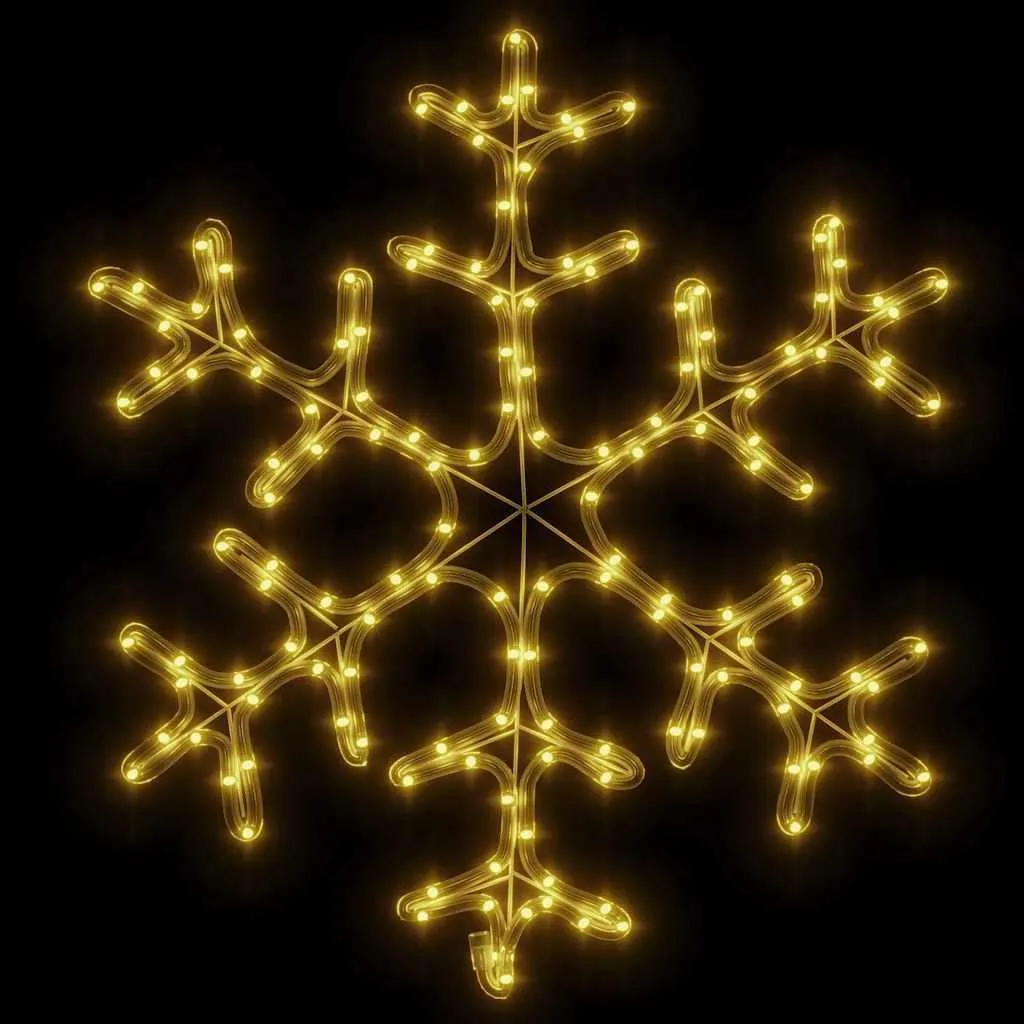 Flocon de neige LED blanc chaud 144 lumières pour décoration murale