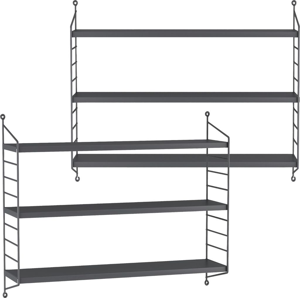 Étagère murale modulaire 'Strängnäs' set de 2 en acier 50 x Image du produit 