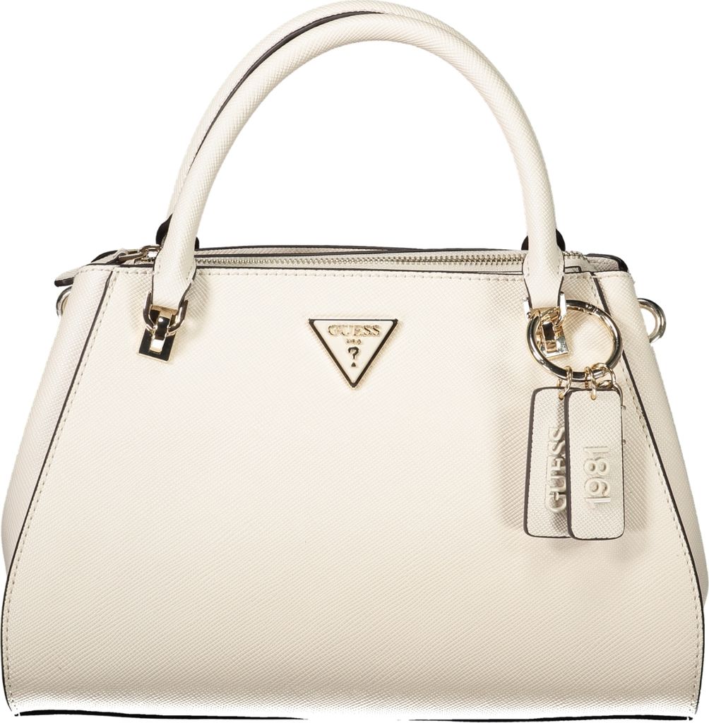 Elegante Beige Damen Handtasche mit vielen Fächern und Produktbild 