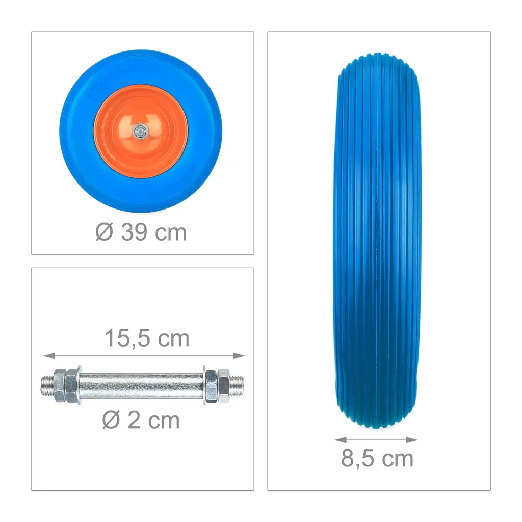 Ruota per Carriola 4.80 4.00-8 Relaxdays | Ricambio Professionale - 4