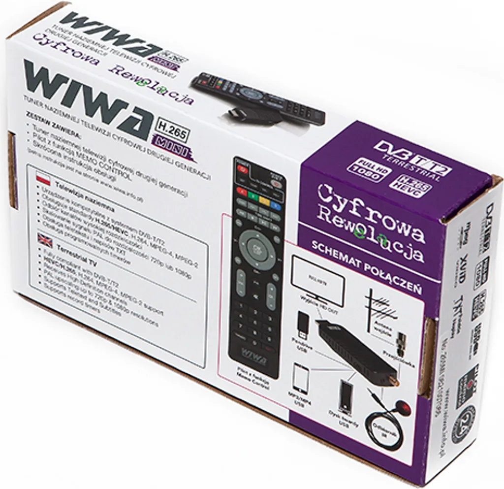 Sintonizzatore TV Digitale Per Auto DVB-T2/T Con Telecomando, Supporto H.265 E Ricezione HD Fino A 1080i