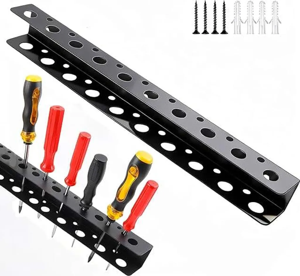 Supporto Portautensili da Parete 40 cm | Porta Cacciaviti 19 Fori Design