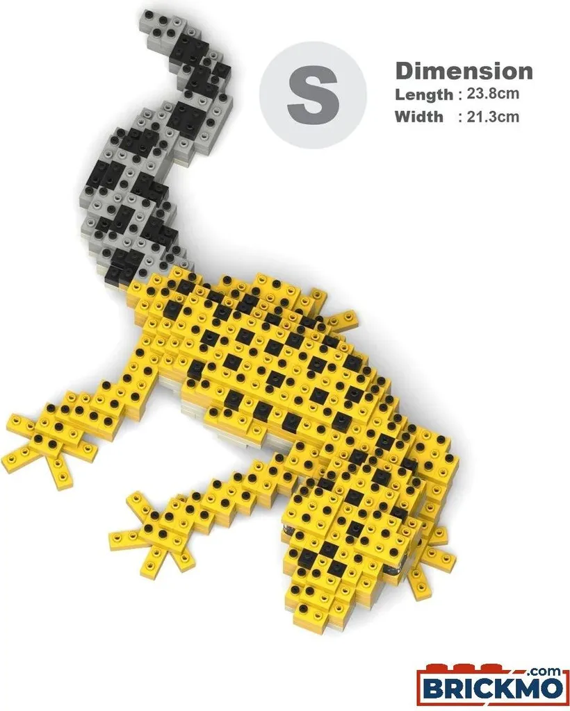 Gecko léopard en briques JEKCA jeu anti-stress et déco sans poussière