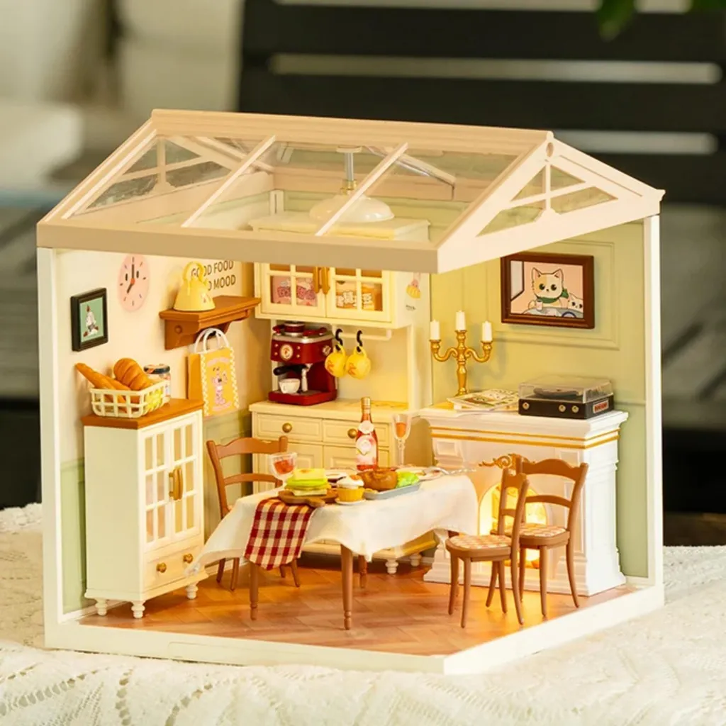 Kit DIY maison de poupées sans stress 150 pièces avec LED pour débutant