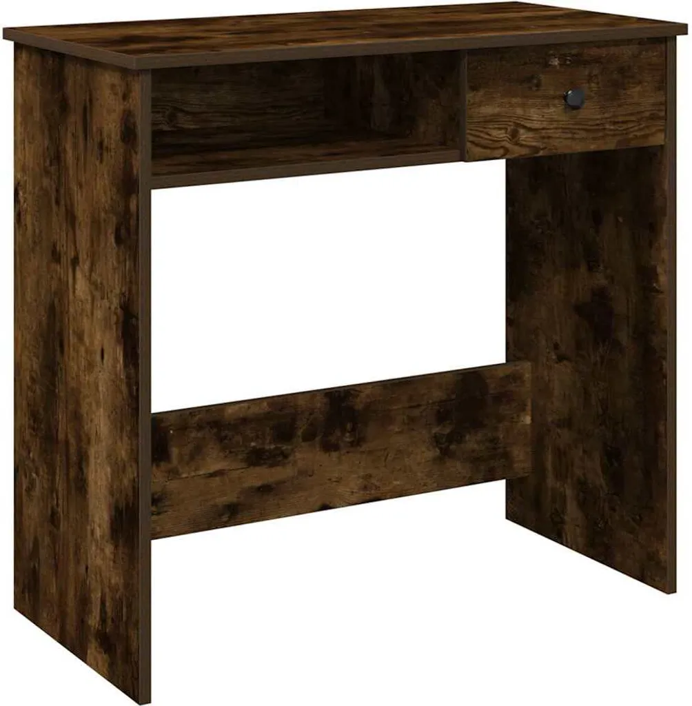 Scrivania in rovere fumé 80x40x75 cm materiale in legno
