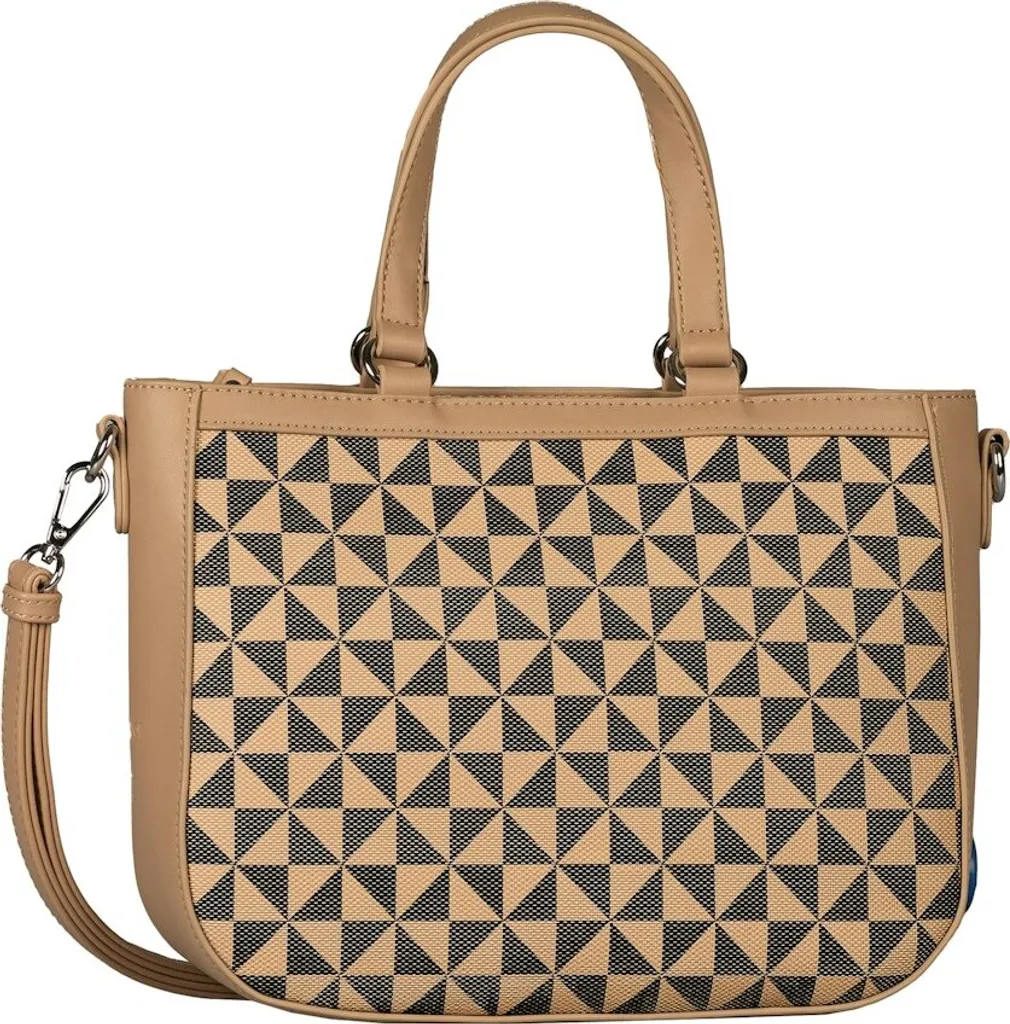Gabor Meria Zip Shopper M Imprimé Noir - Sac à Main Élégant Format Moyen