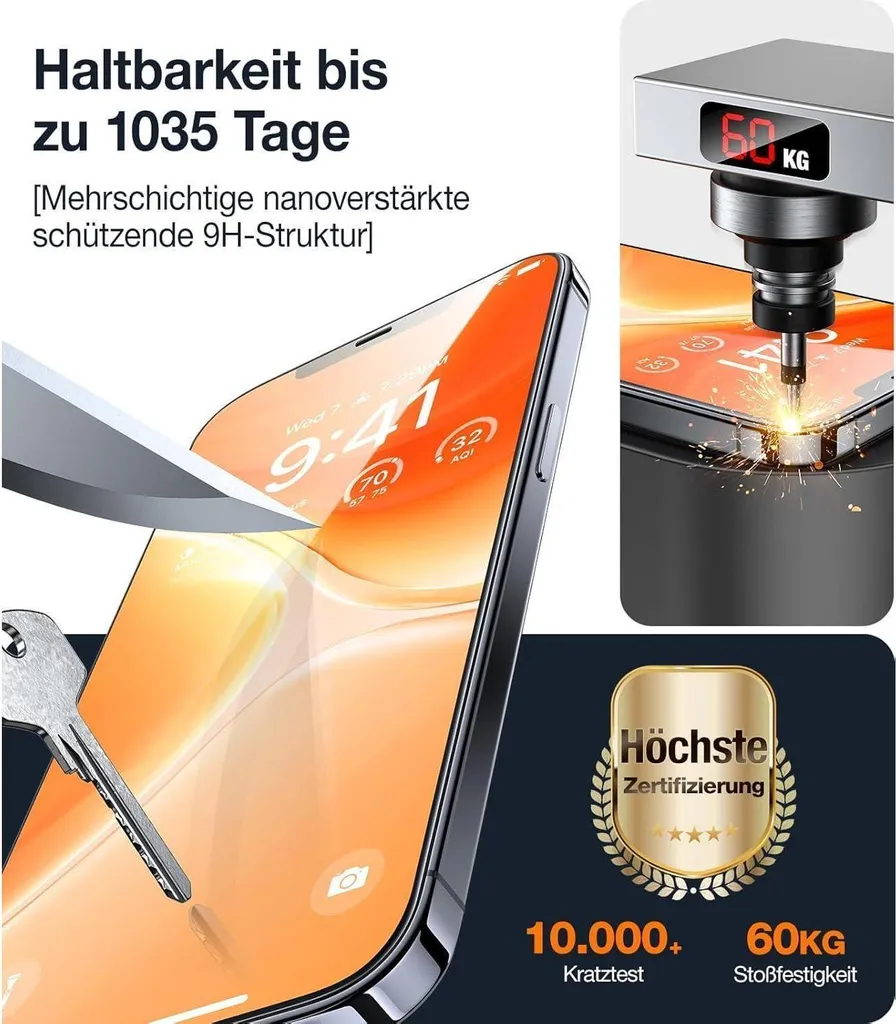 Verre Trempé iPhone 12 9H+ Ultra Résistant et Anti-Empreintes 2 Pièces - 4