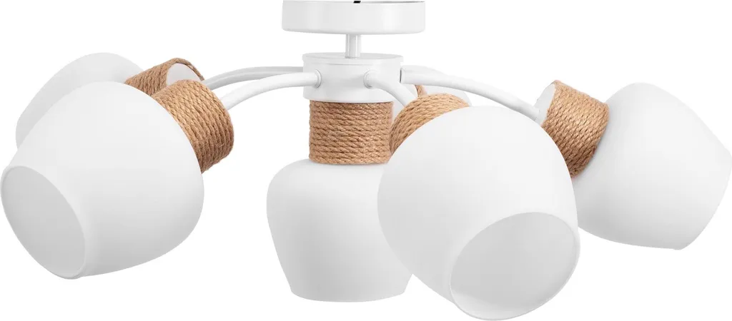 Éclairage Puissant et Déco Boho : Suspension Toolight 6 Lumières Beige