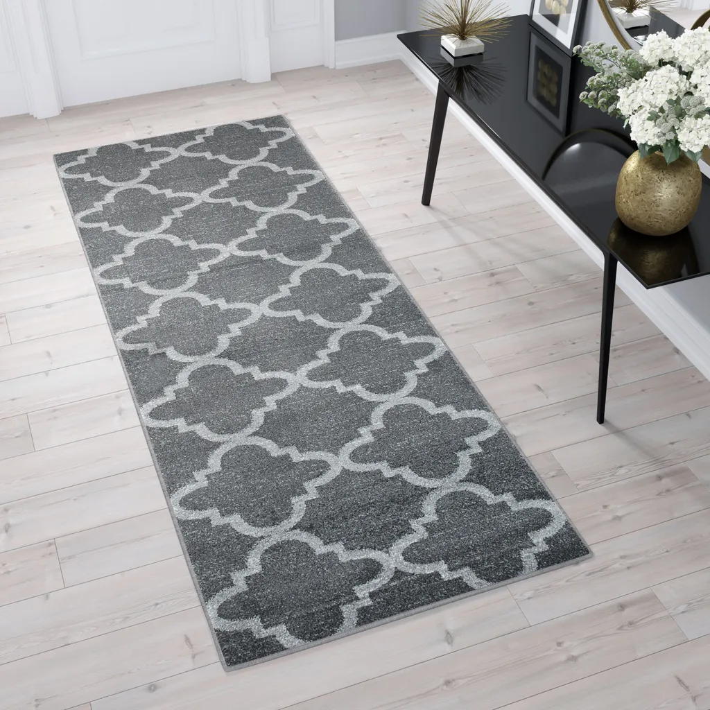 Tapis court terme Oekotex gris taupe 70x500 cm moderne et résistant