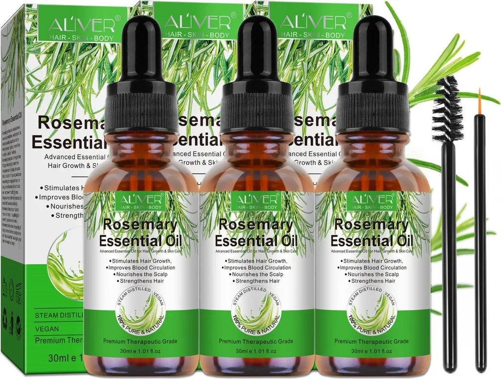 Trattamento Capelli Olio Rosmarino 3x30ml - Rinforzante e Stimolante