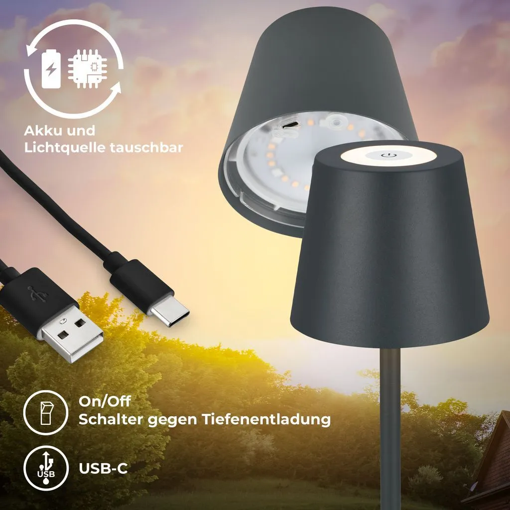 Lampe LED Tactile à Intensité Variable IP44 Protection Éclaboussures - 9