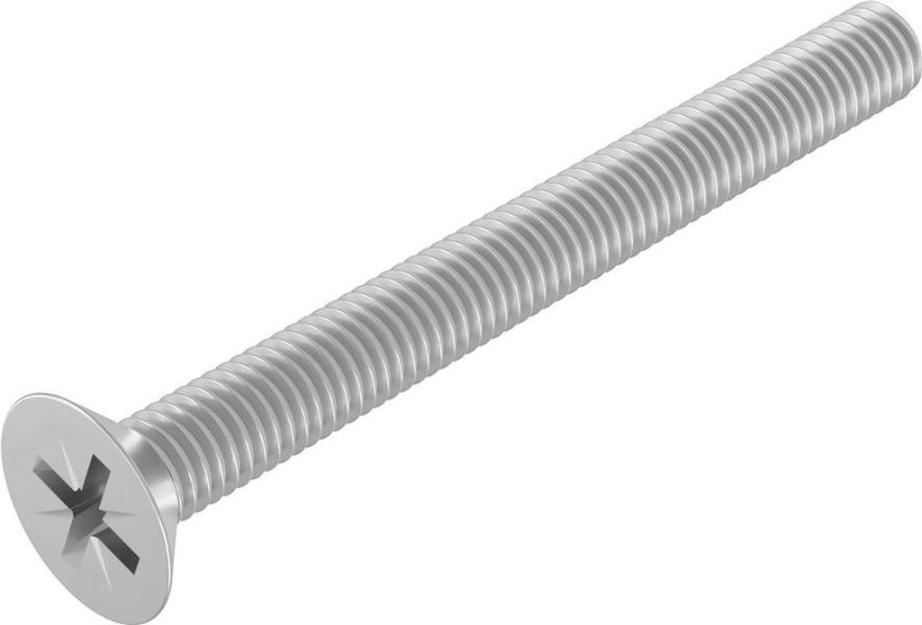 SECCARO Senkschraube M2 x 20 mm, Edelstahl V2A VA A2, DIN 965, Kreuzschlitz / PZ, Vollgewinde, 20 Stück