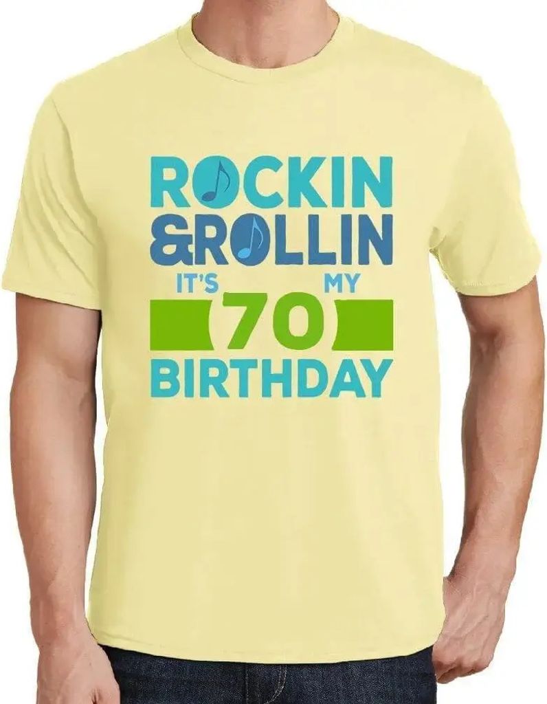 Herren Grafik T-Shirt Rockin' & rollin' es ist mein Geburtstag 70 – Rockin' & Rollin', It's My Birthday 70 – Geschenk 70. Geburtstag Jahrestag 70